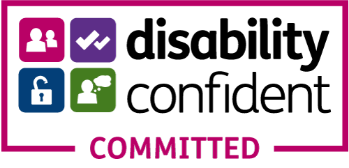 Text reads: disability confident committed
